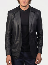 Dalton Black Leather Blazer