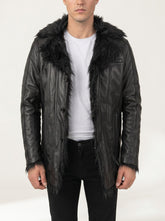 Fairfax Black Leather Coat