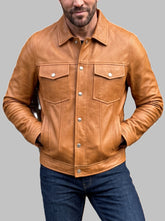 Grayson Tan Heritage Leather Jacket