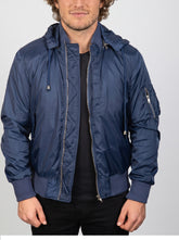 Hartwell MA-1 Blue Hooded Bomber Jacket