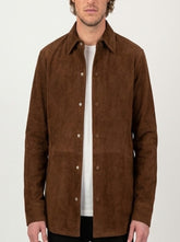 Haven Brown Suede Leather Shirt