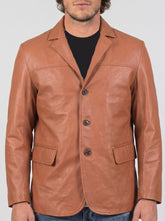 Jarvis Tan Brown Leather Blazer