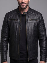 Maverick Black Moto Leather Jacket