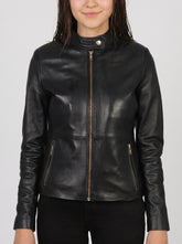 Remi Black Leather Biker Jacket